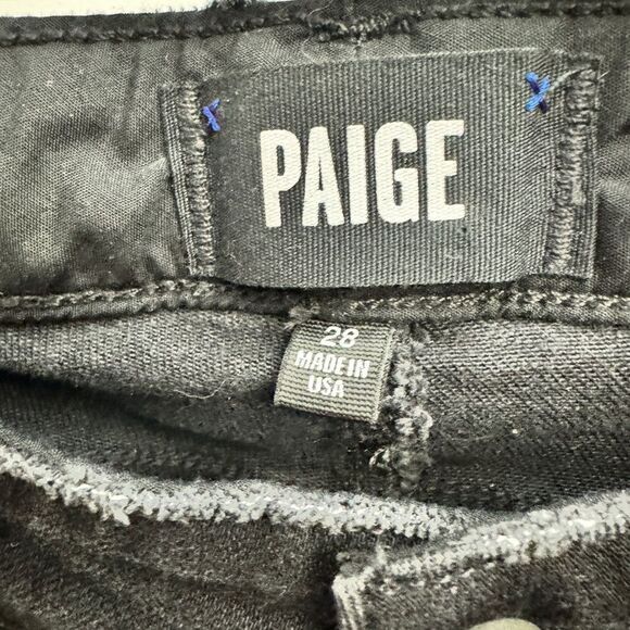 Paige Studded Vintage Black Jeans - Picture 3 of 9